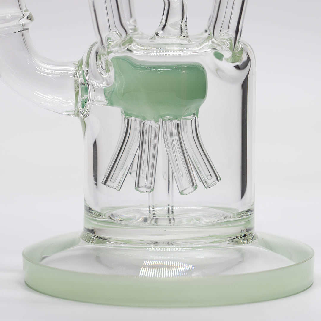 Planet X Distiller Glass Recycler Bong Green