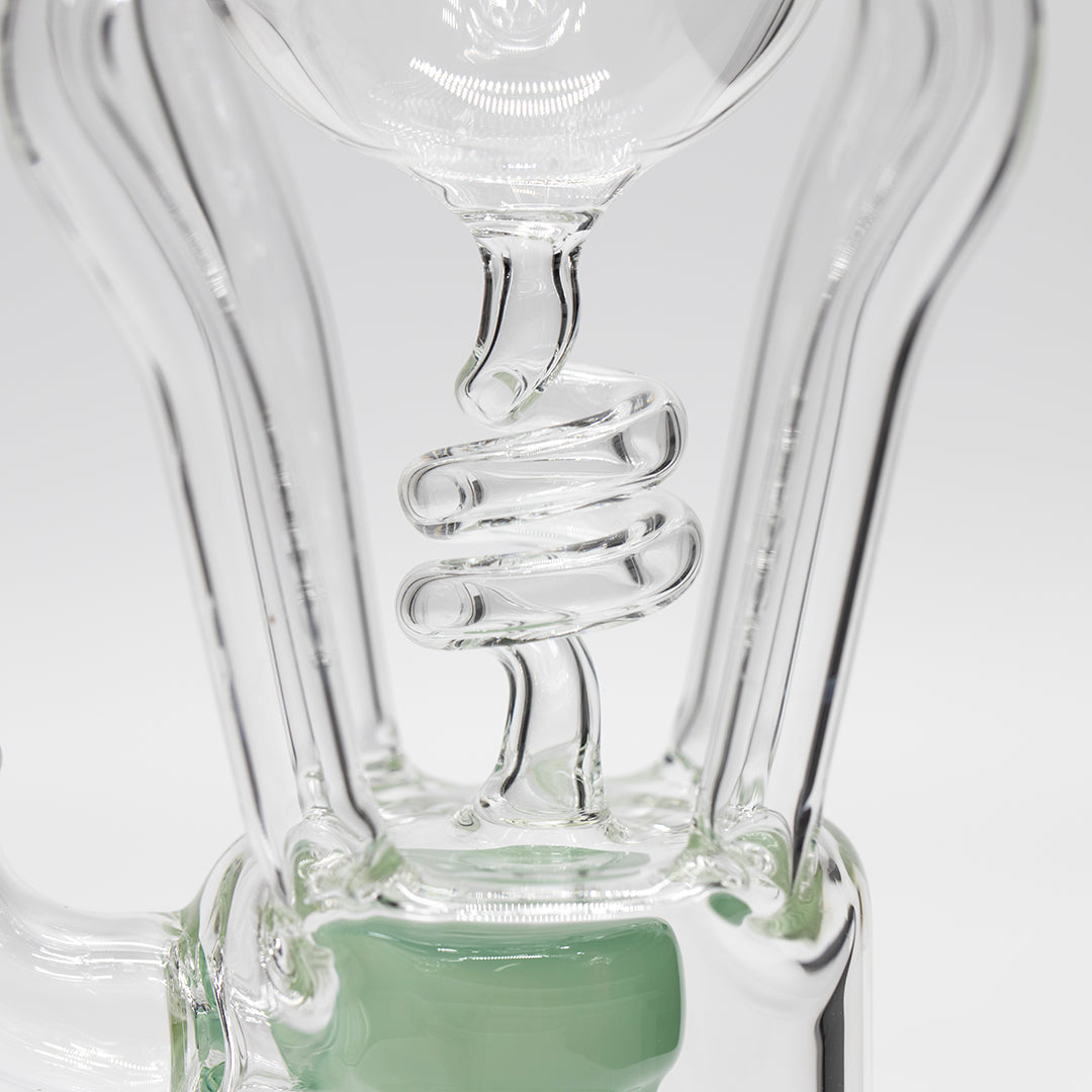 Planet X Distiller Glass Recycler Bong Green