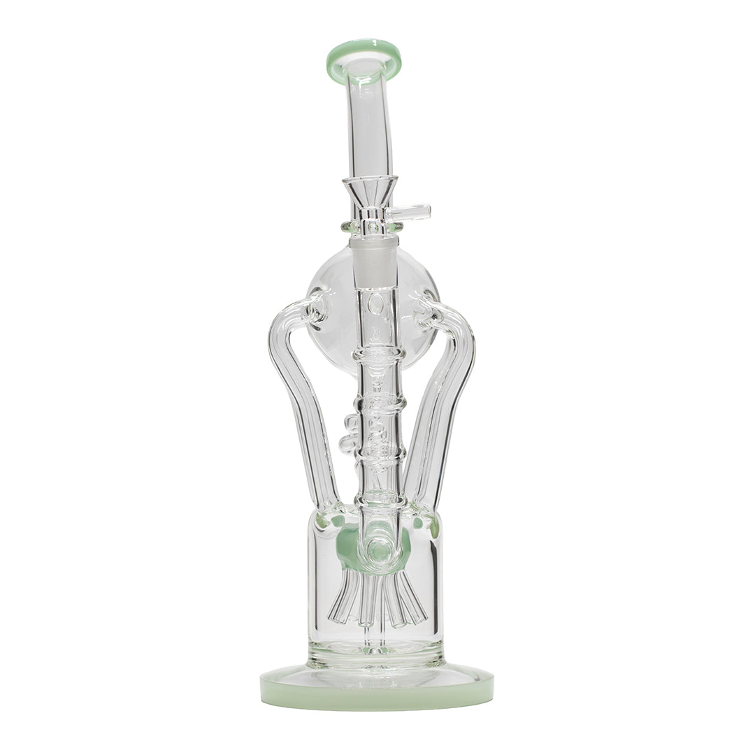 Planet X Distiller Glass Recycler Bong Green
