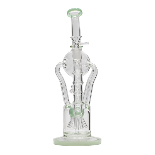 Planet X Distiller Glass Recycler Bong Green