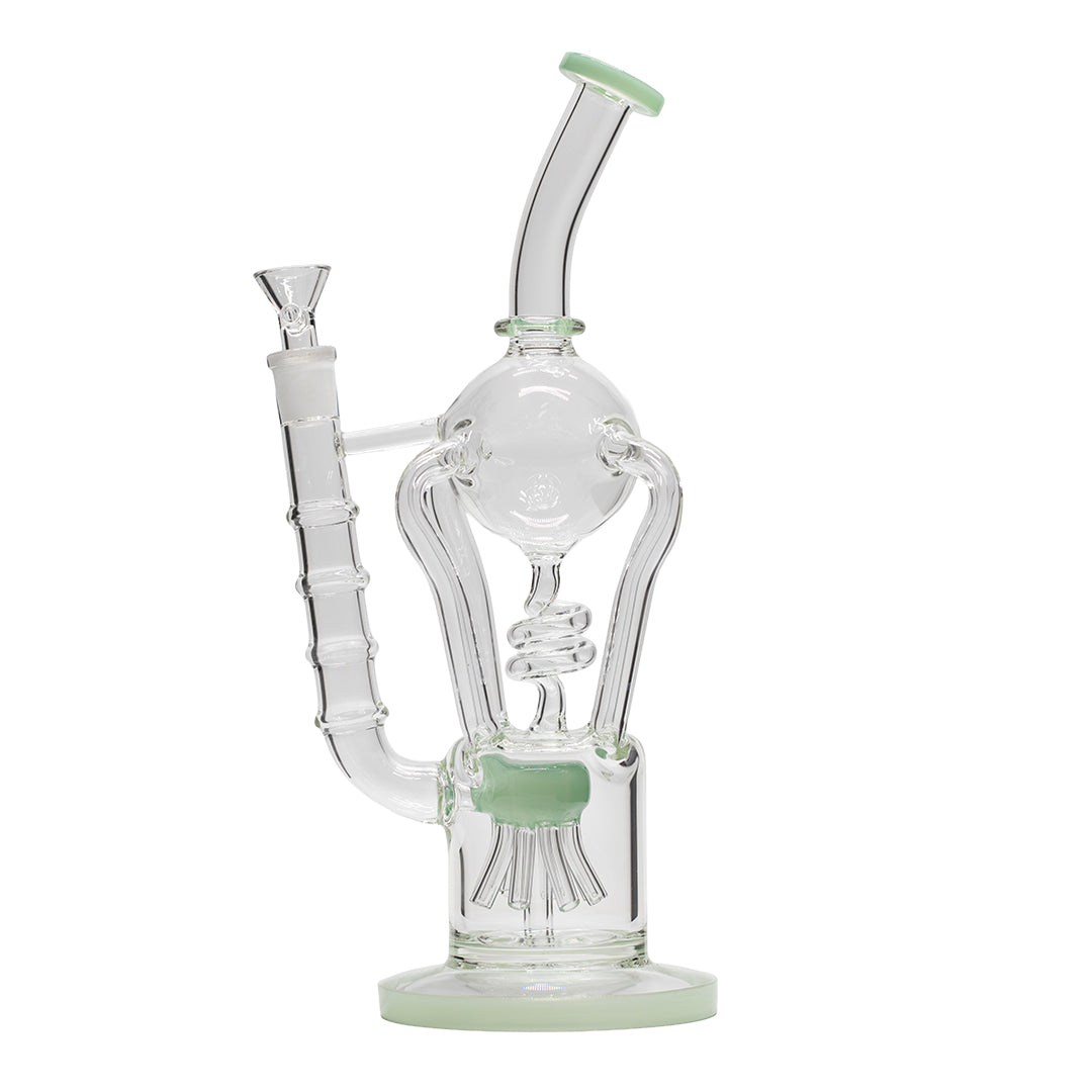Planet X Distiller Glass Recycler Bong Green