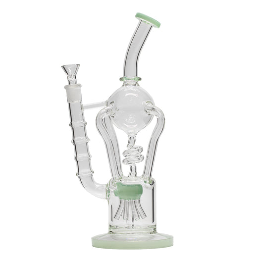 Planet X Distiller Glass Recycler Bong Green