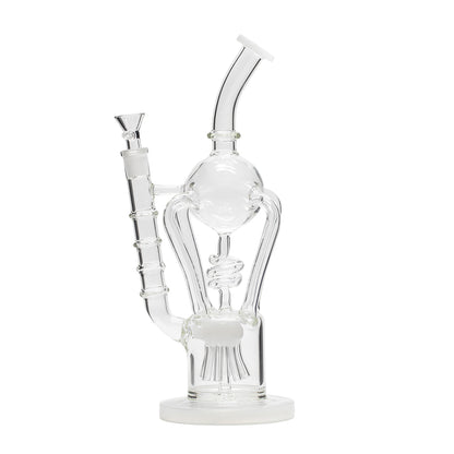 Planet X Distiller Glass Recycler Bong White