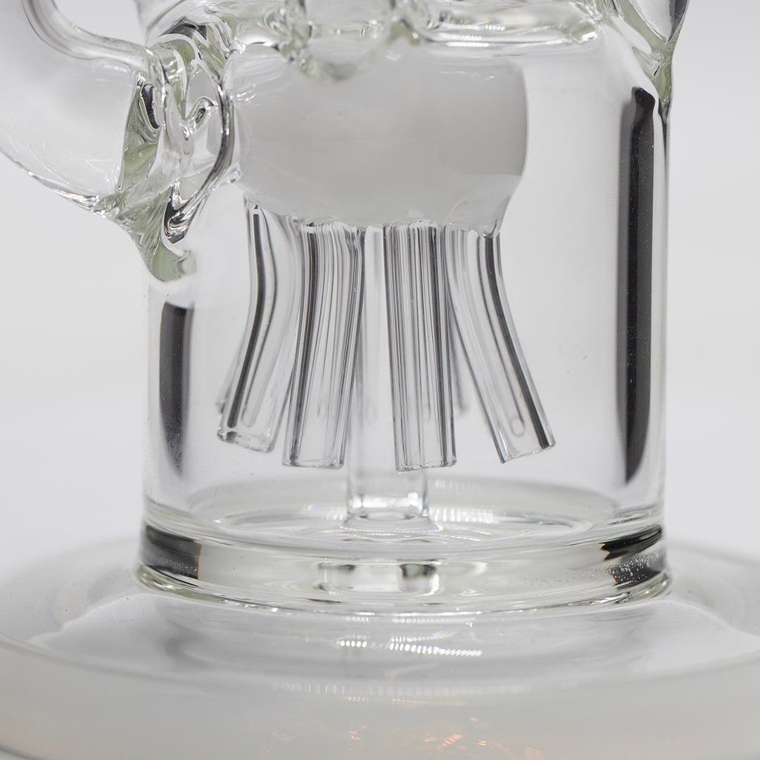 Planet X Distiller Glass Recycler Bong White
