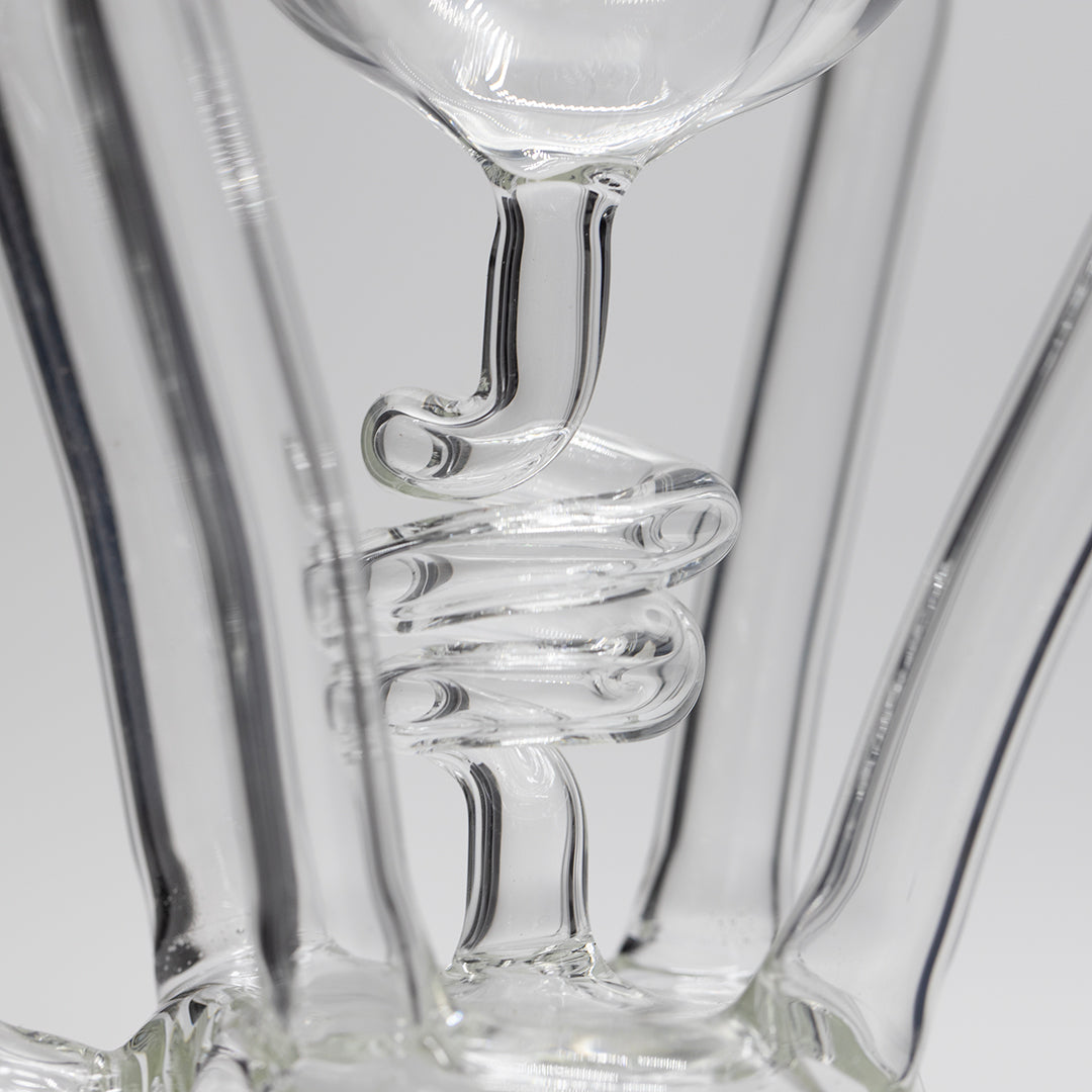 Planet X Distiller Glass Recycler Bong White