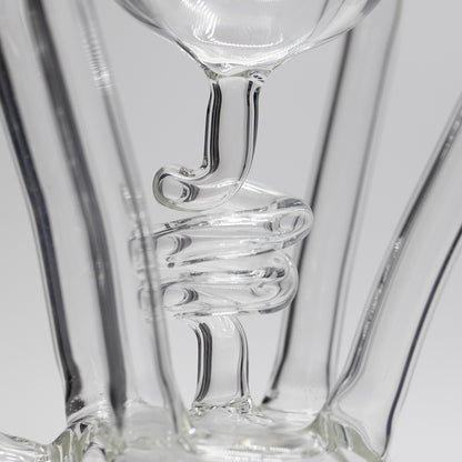 Planet X Distiller Glass Recycler Bong White