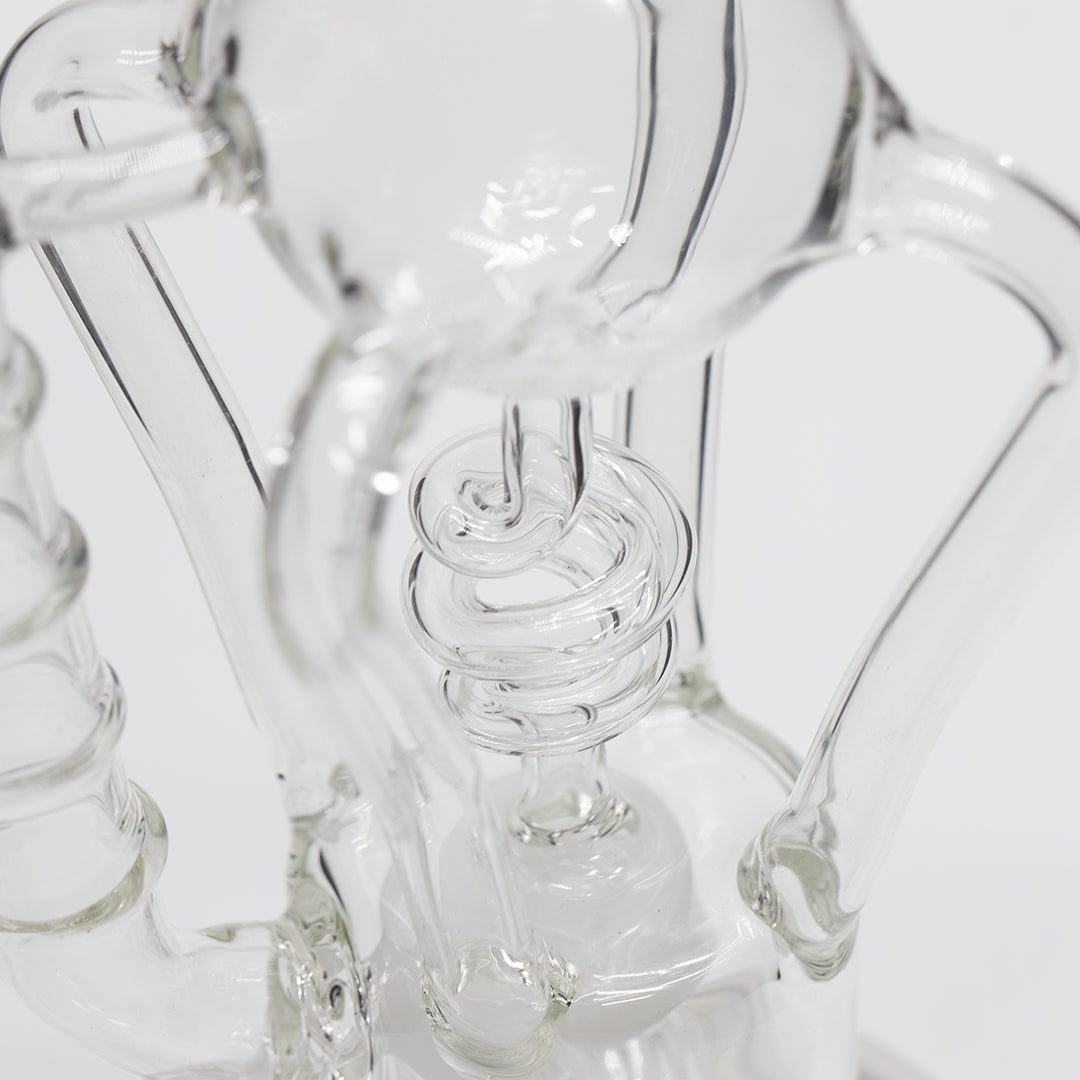Planet X Distiller Glass Recycler Bong White