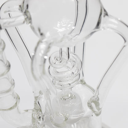 Planet X Distiller Glass Recycler Bong White