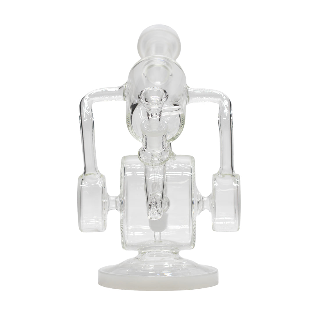 PLanet X Ghost Loop Glass Recycler Bong White