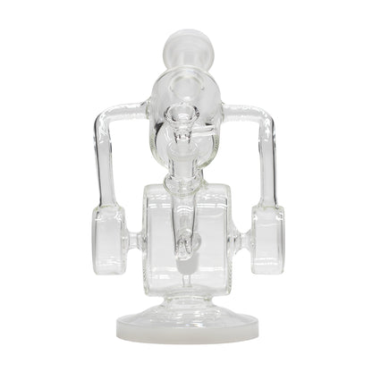 PLanet X Ghost Loop Glass Recycler Bong White
