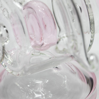 Planet X Ghost Loop Glass Recycler Bong Pink