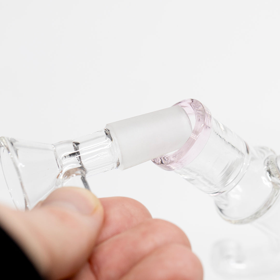 Planet X Ghost Loop Glass Recycler Bong Pink