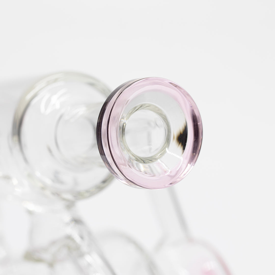 Planet X Ghost Loop Glass Recycler Bong Pink