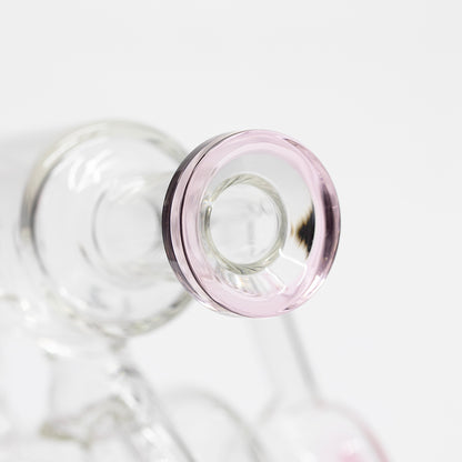 Planet X Ghost Loop Glass Recycler Bong Pink