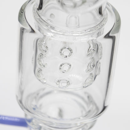 Planet X Lunar Loop Glass Recycler Bong Light Blue