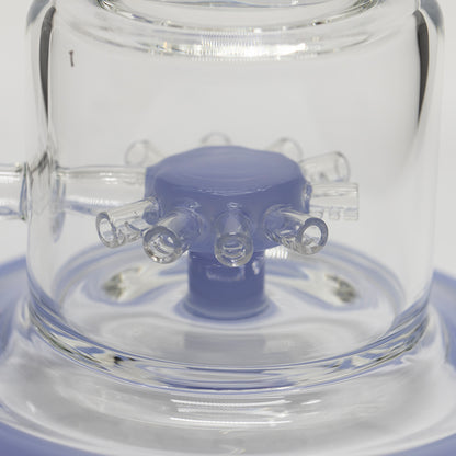 Planet X Lunar Loop Glass Recycler Bong Light Blue