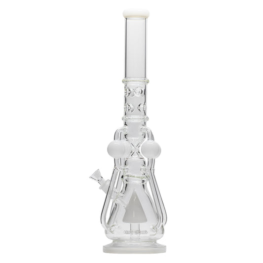 Planet X White Nova Glass Recylcer Bong (560mm Tall)