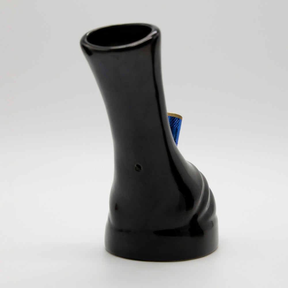 Molten Ceramic Bong - Black (Gold Leaf) The Bong Shop