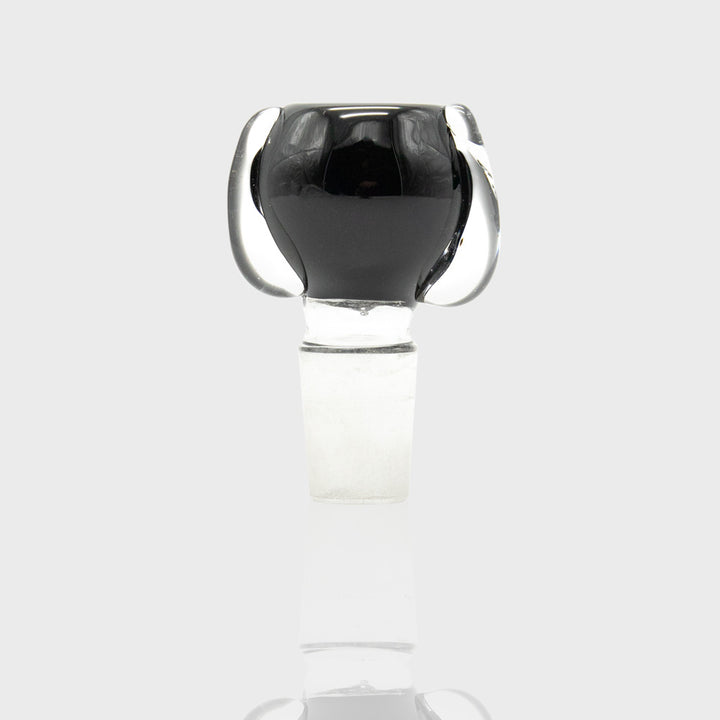 GLASS CONE - CLAW HOLDING BOWL CLAW CLEAR, BOWL BLACK The Bong Shop