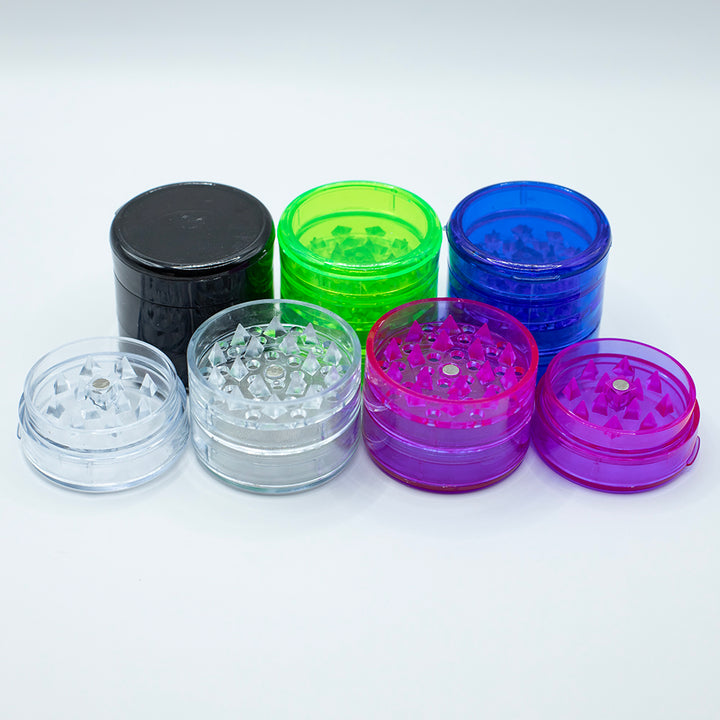 Grinder - Acrylic 48mm 5 Part Magnetic - ASSORTED COLOURS The Bong Shop