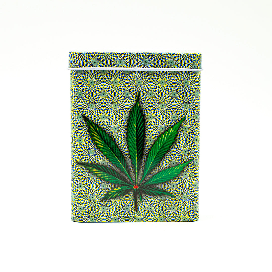 Psychedelic Leaf Stash Tin The Bong Shop