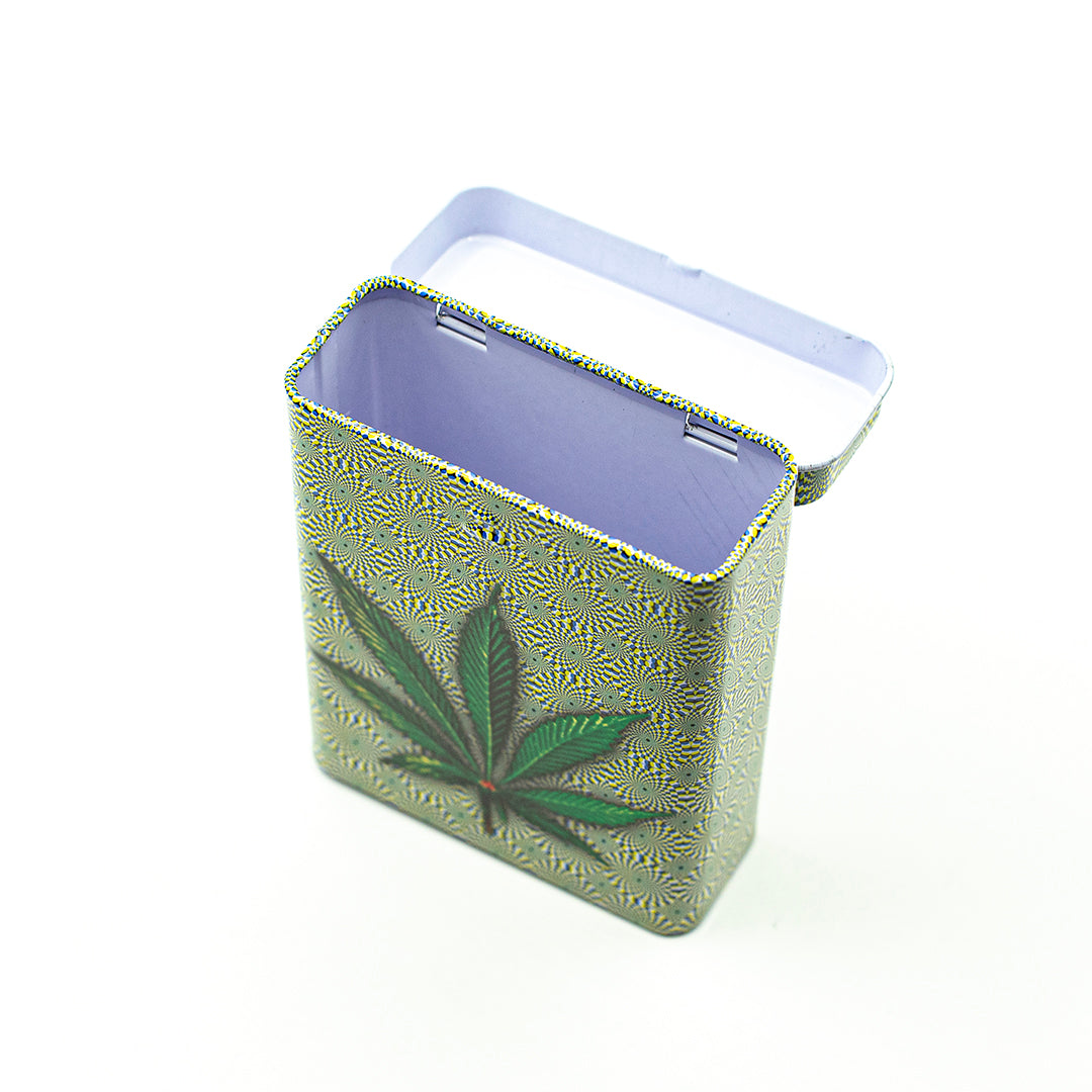 Psychedelic Leaf Stash Tin The Bong Shop