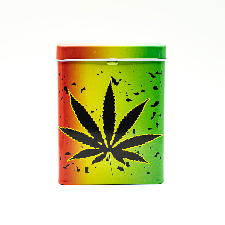 Rasta with Leaf Stash Tin The Bong Shop