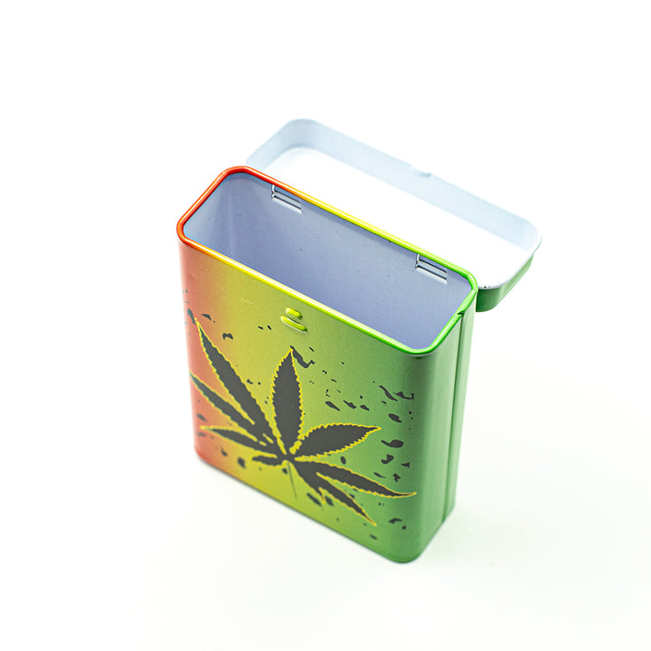 Rasta with Leaf Stash Tin The Bong Shop