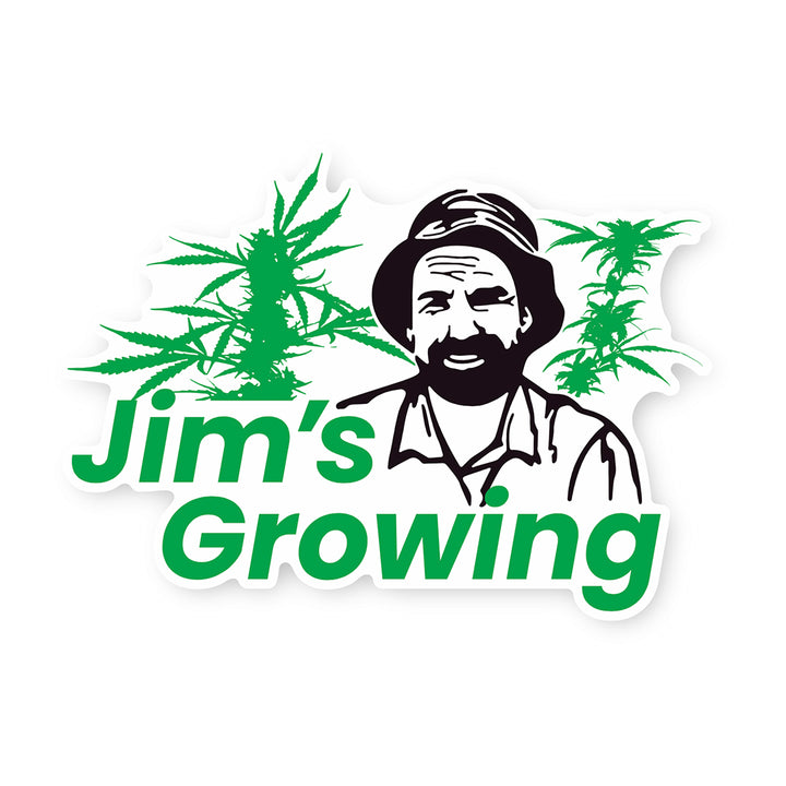 Jim's Growing Sticker Off Ya Tree