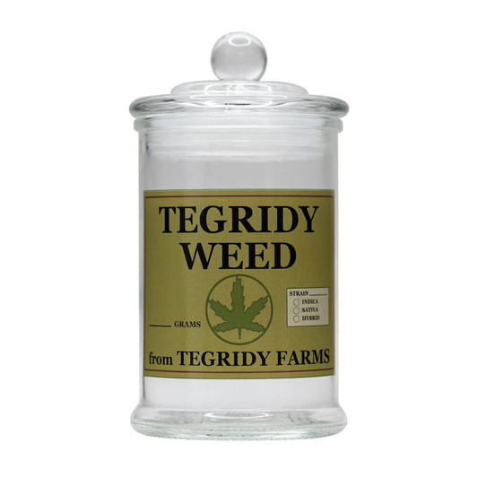 5032467 - STASH JAR - TEGRIDY 370ML CLEAR GLASS JAR The Bong Shop