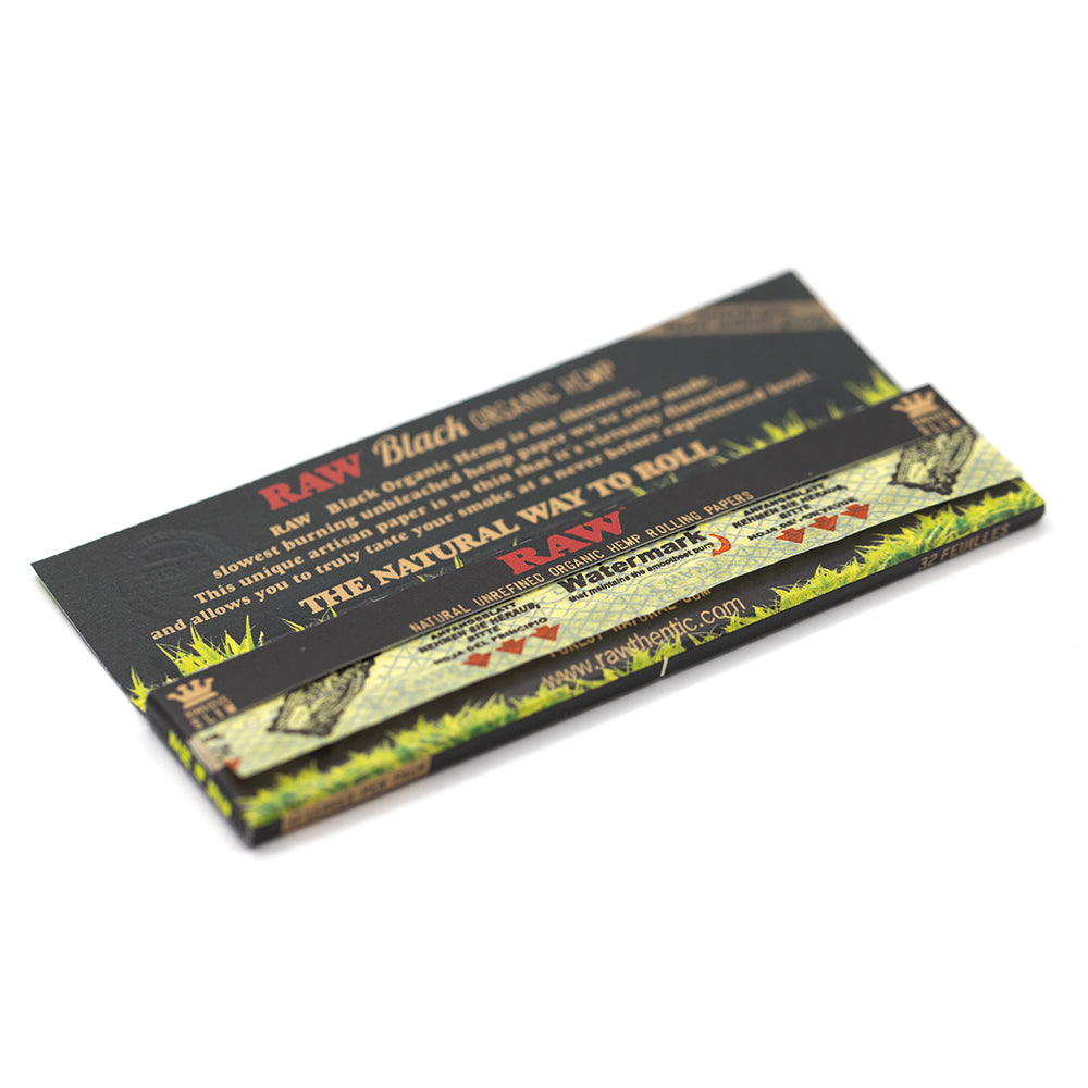 RAW - BLACK ORGANIC HEMP KING SIZE SLIM