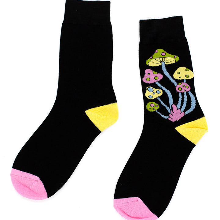 CREW SOCKS MUSHROOMS HIGHLINES BLACK Highlines