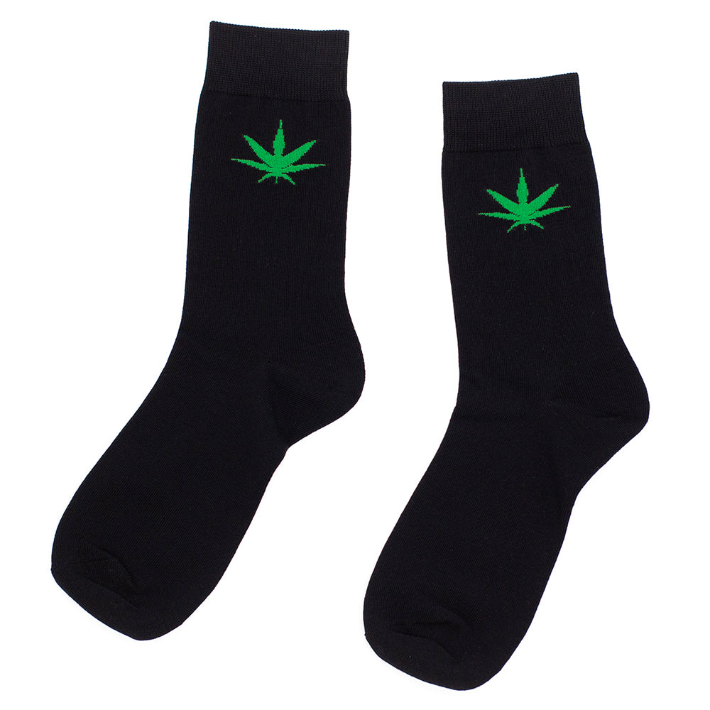 CREW SOCKS SINGLE GREEN LEAF HIGHLINES BLACK Highlines