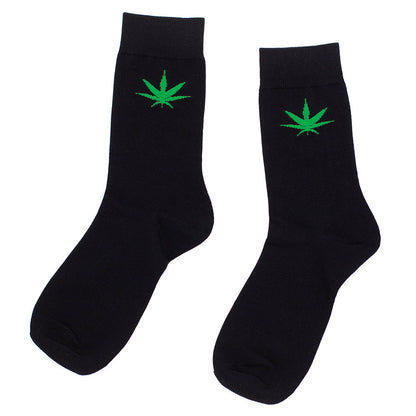 CREW SOCKS SINGLE GREEN LEAF HIGHLINES BLACK Highlines
