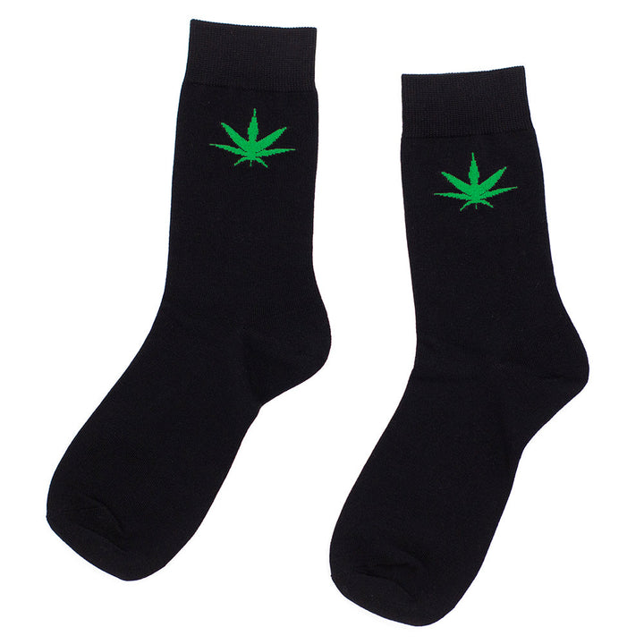 CREW SOCKS SINGLE GREEN LEAF HIGHLINES BLACK Highlines