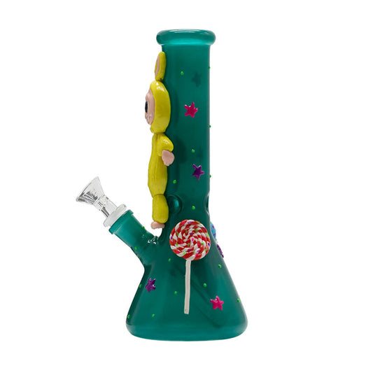 Aqua Bong with Yellow Lafufu - Glass Bong