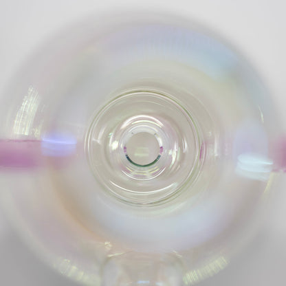 Pink Butterfly Flask Glass Bong