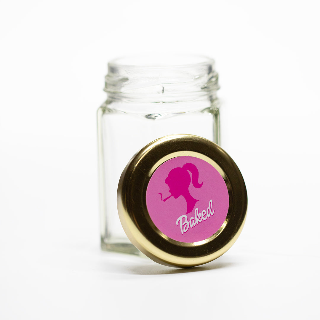 Glass Stash Jar Hexagon Baked - 50ml
