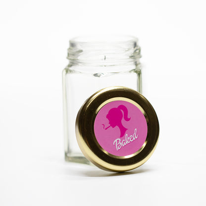 Glass Stash Jar Hexagon Baked - 50ml