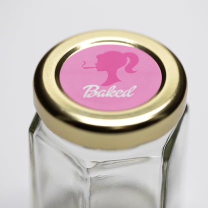 Glass Stash Jar Hexagon Baked - 50ml