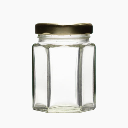 Glass Stash Jar Hexagon Baked - 50ml
