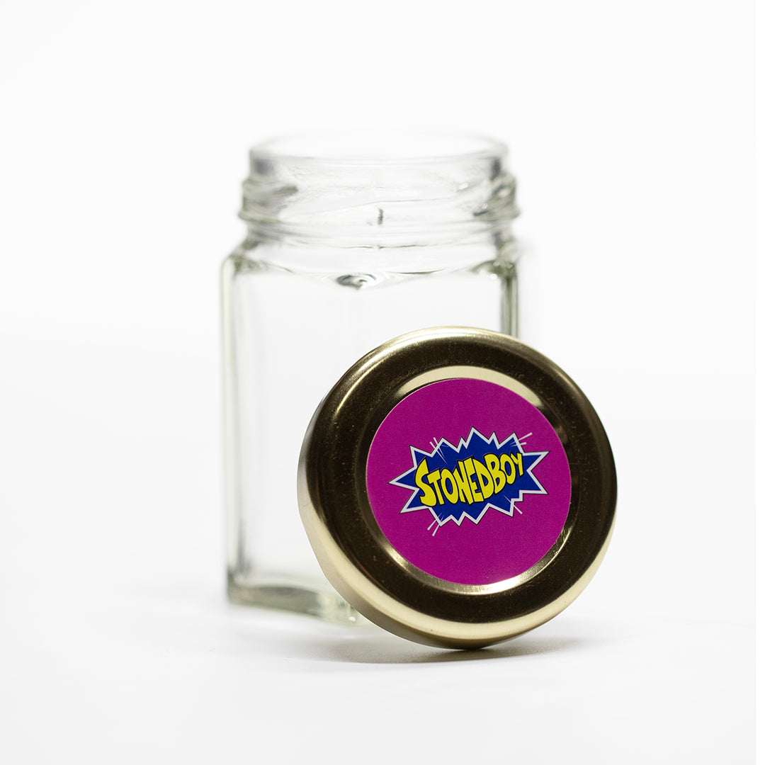 Glass Stash Jar Hexagon - Stoned Boy - 50ml