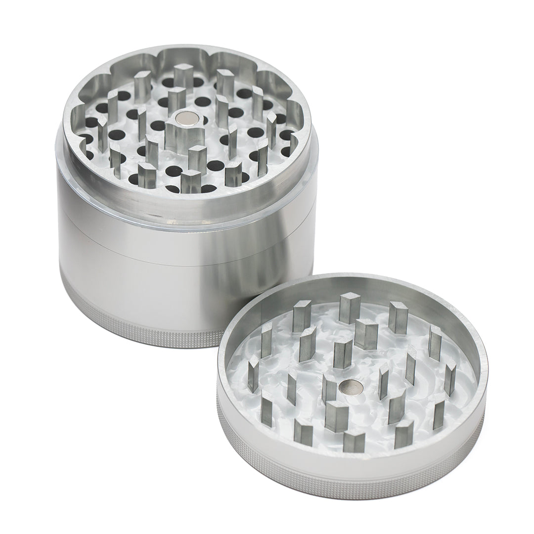 The Void 4 Part Grinder 90mm Silver (The Big Boy)