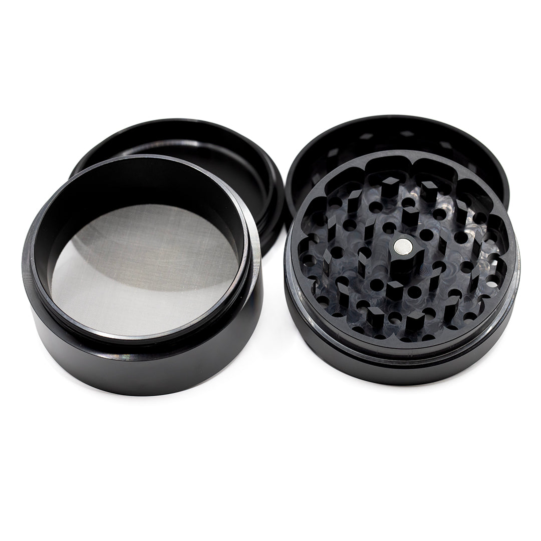 The Void 4 Part Grinder 100mm Black (The Biggest Boy)