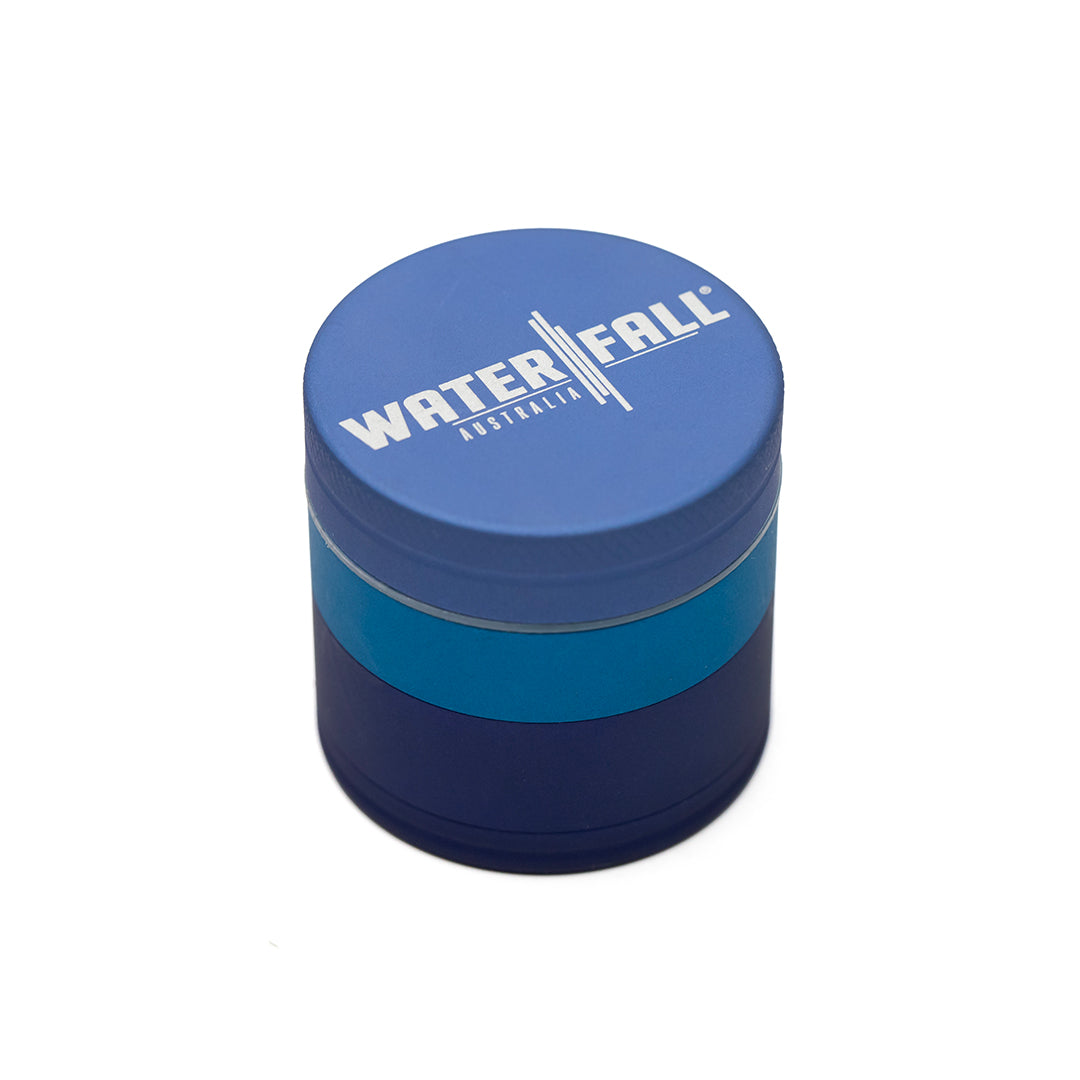Waterfall 4 Part Grinder 40mm Tri Blue