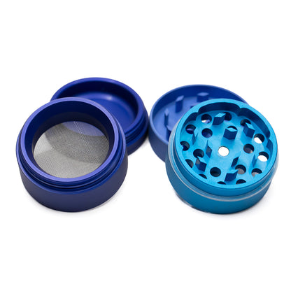 Waterfall 4 Part Grinder 40mm Tri Blue