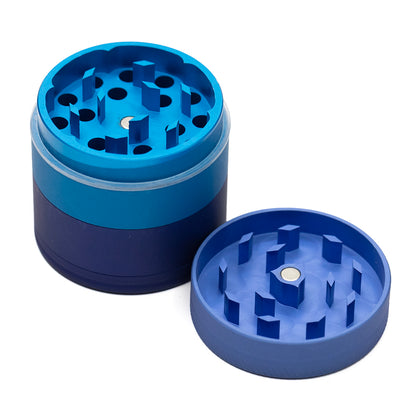 Waterfall 4 Part Grinder 40mm Tri Blue