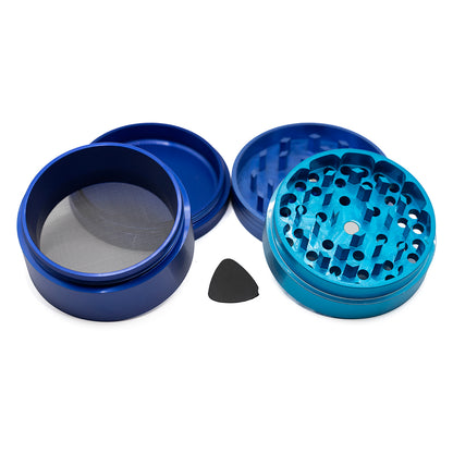 Waterfall 4 Part Grinder 87mm Blue, Turquoise & Purple