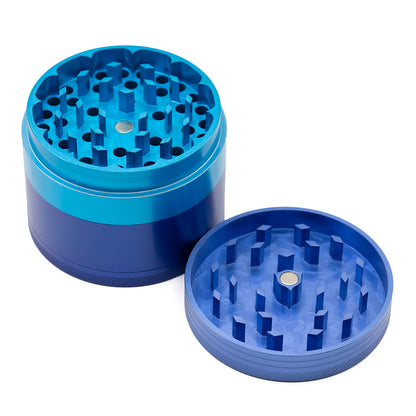 Waterfall 4 Part Grinder 87mm Blue, Turquoise & Purple