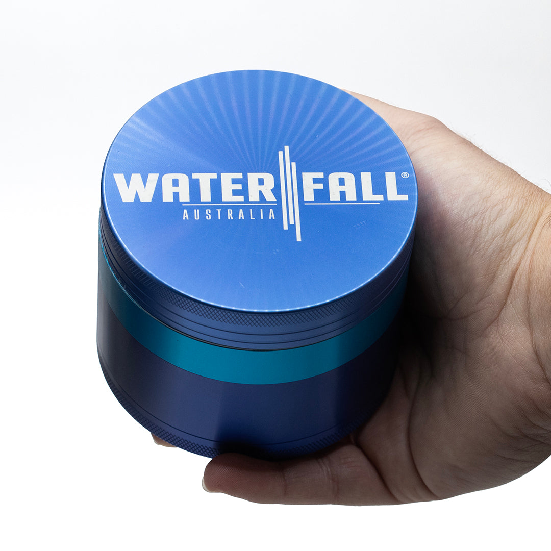 Waterfall 4 Part Grinder 87mm Blue, Turquoise & Purple